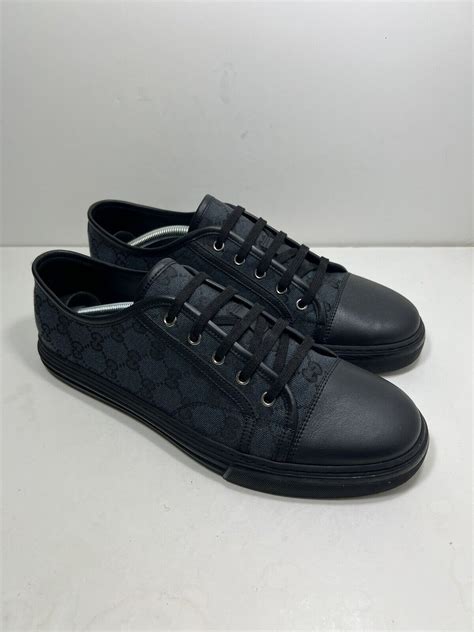 Gucci GG Canvas Low 'Grey Black' 